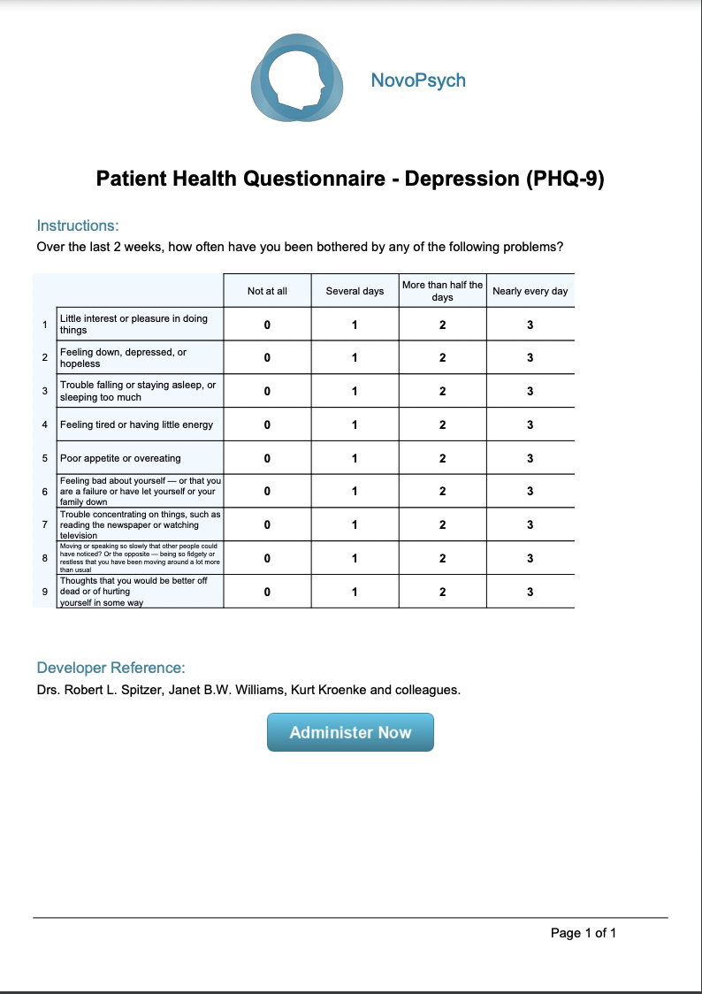 PHQ 9 Scoring Patient Health Questionnaire Depression PHQ 9 Scoring Patient Health Questionnaire Depression