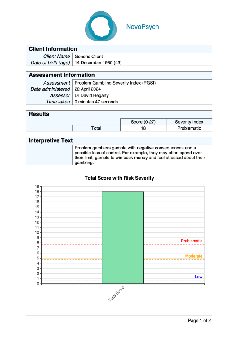 Gambling Assessment.pdf PGSI - Problem Gambling Severity Index