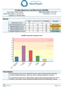 ADAMS - Anxiety, Depression, and Mood Scale