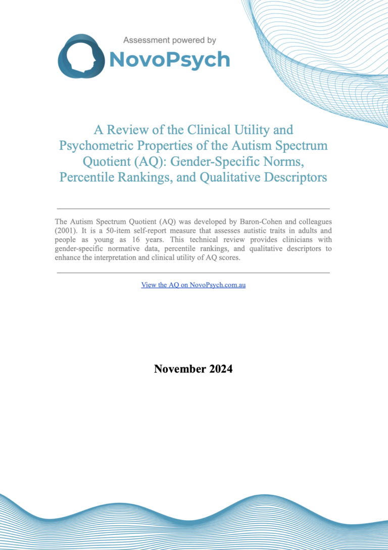 AQ - Autism Spectrum Quotient Test