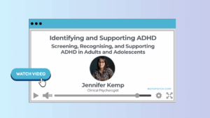 Imagen promocional del seminario web «Cómo identificar y apoyar a las personas con TDAH»