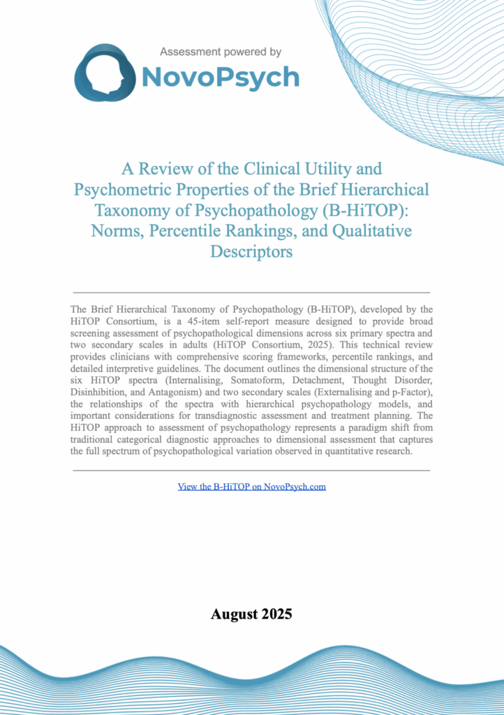 B-HiTOP - Brief Hierarchical Taxonomy of Psychopathology