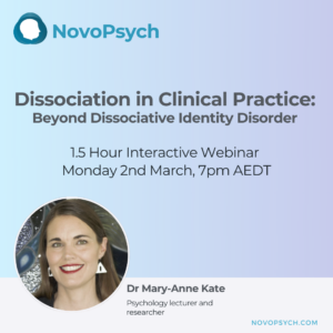 Inscríbete ahora en el seminario web de desarrollo profesional «La disociación en la práctica clínica»