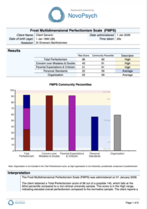 FMPS - Frost Multidimensional Perfectionism Scale
