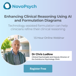 Promoción de seminario web: «Mejora del razonamiento clínico mediante la IA y los diagramas de formulación», con el Dr. Chris Ludlow