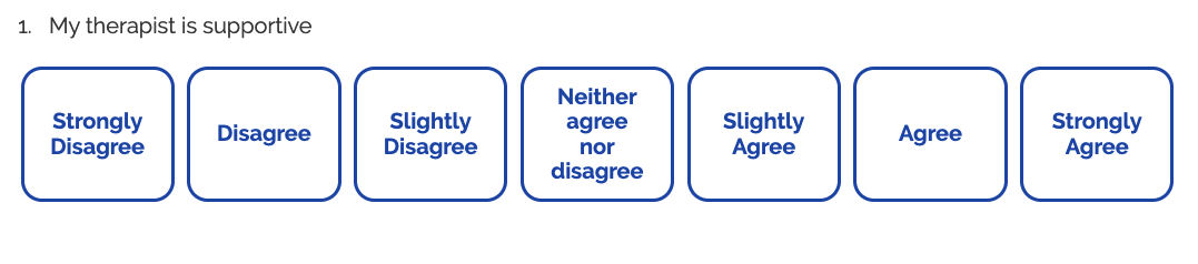 Example ARM-5 item with seven-point agreement scale